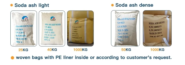 High-Quality Na2co3 Soda Ash Light / Dense Industrial Grade Sodium Carbonate